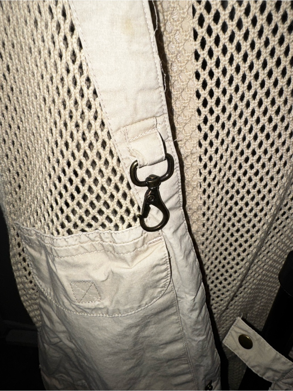 Vintage Banana Republic Mill Valley Safari Fishing Utility Vest Tan Beige Size M - Picture 5 of 6